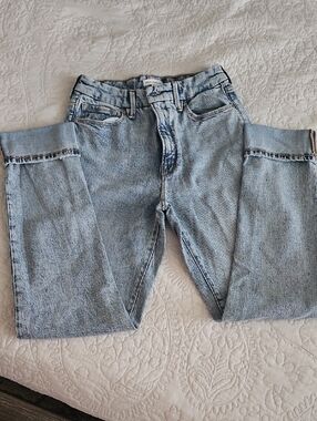 Good American Good Classic Cuffed High-Rise Jeans